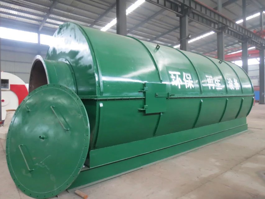 環(huán)保一體型12噸廢輪胎塑料煉油設備