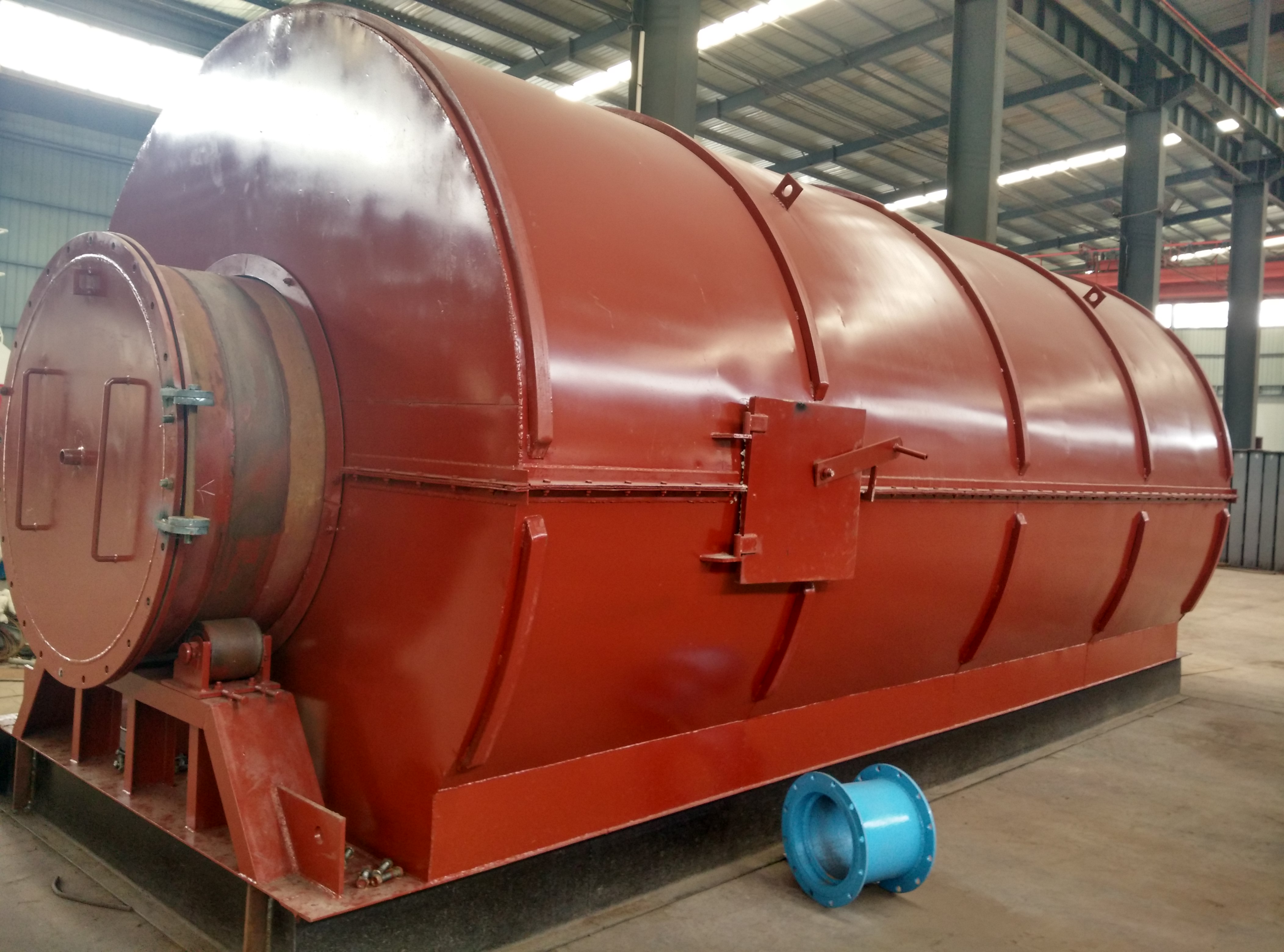 環(huán)保一體型12噸廢輪胎塑料煉油設備